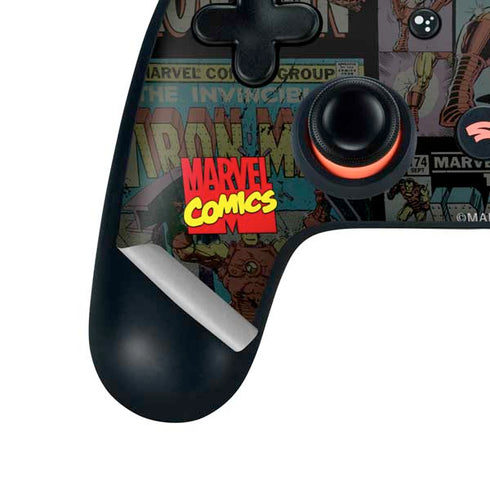 Marvel Classic Comics Iron Man Action Vintage Google Stadia Controller Skin